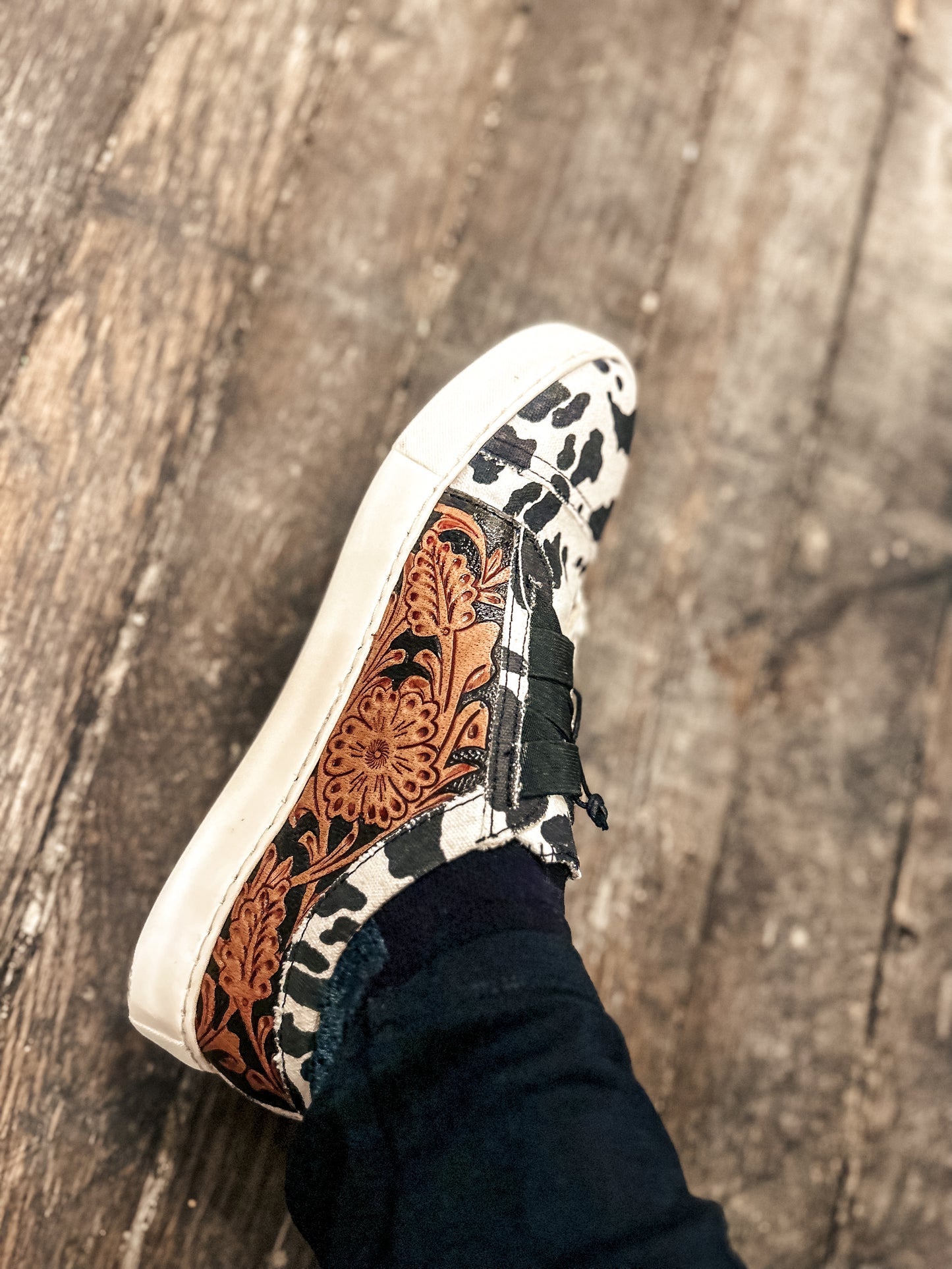 Limited Edition Myra Cowprint Sneaker. S-5768