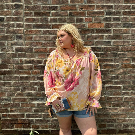 Love Colette Floral Plus Size Top