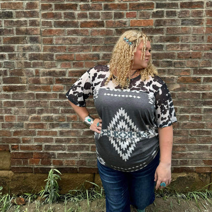 Sterling Kreek Plus Size Cow Daze Top