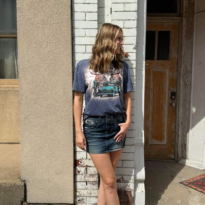 Davi & Dani Denim Mini Skirt