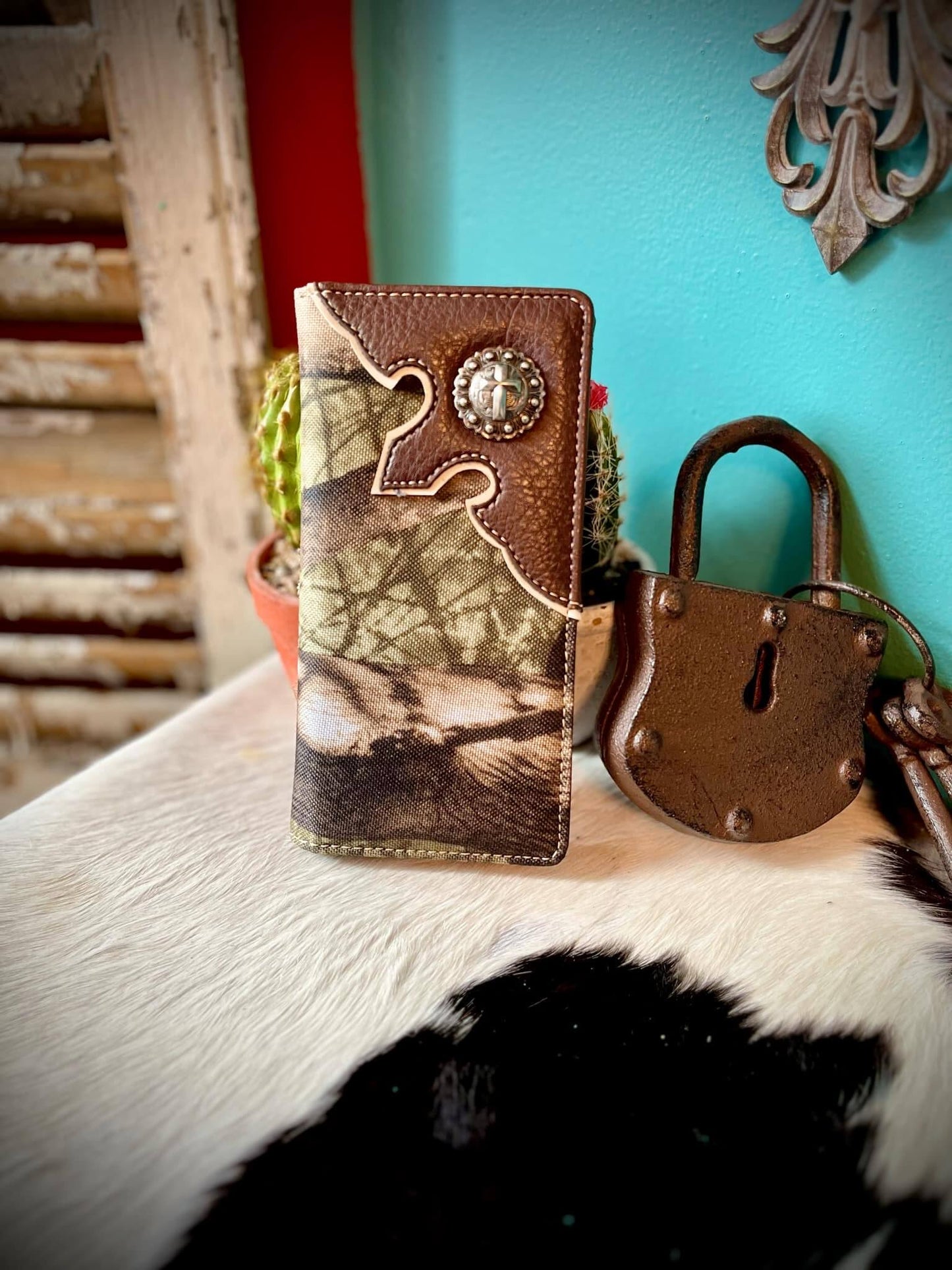 Montana West Camo Print Rodeo Style Wallet BT-W01CF Coffee