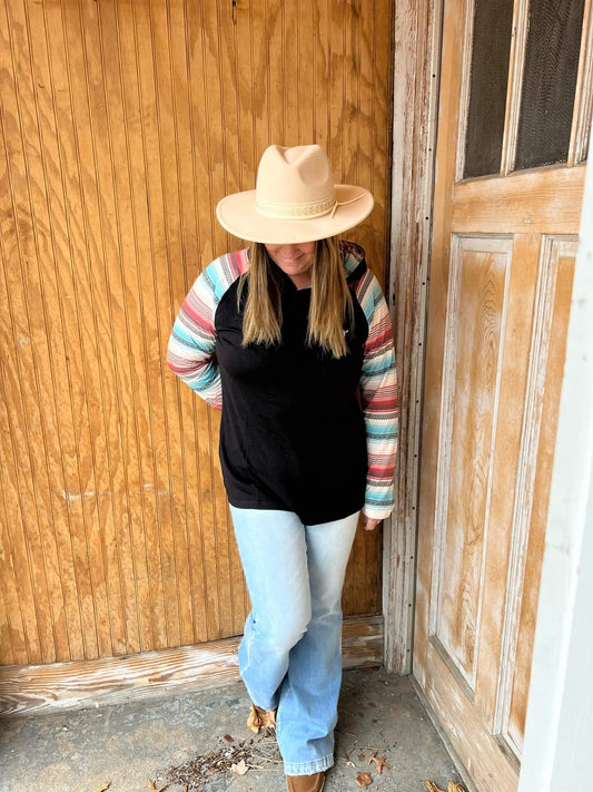 Cowgirl Hardware Women’s Serape Raglan Hoodie 215512-010-W