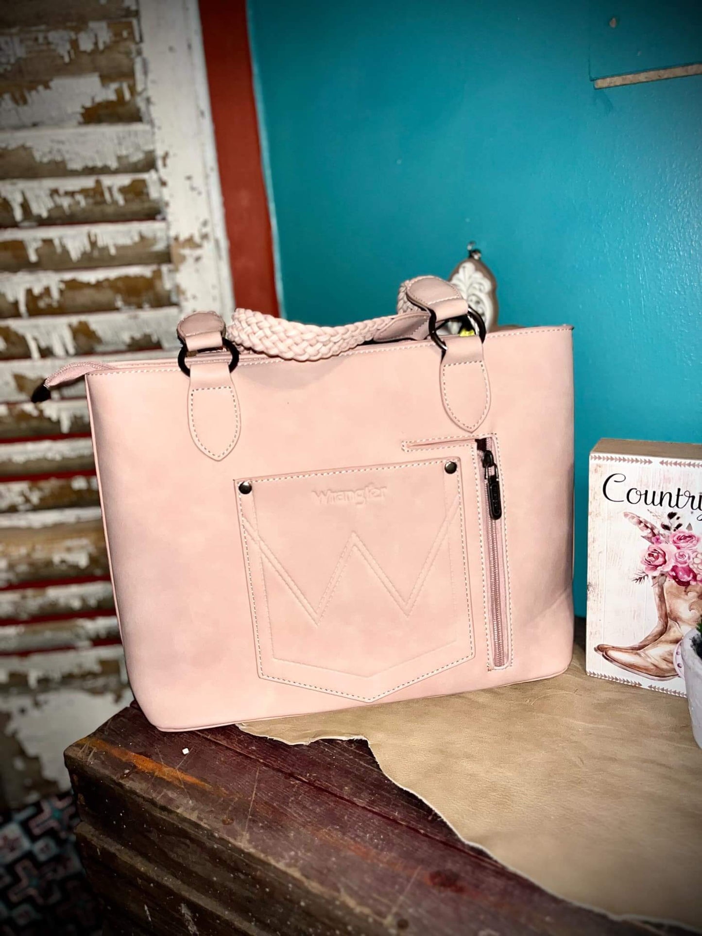 Wrangler Conceal Carry Distressed Pink Handbag WG78-G8317PK